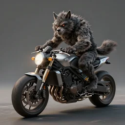 Crazy werewolf riding a motorbike, level design, Greg Rutkowski, artstation, CGSociety, Unreal Engine, matte paiting, ultra realistic, award winning, artstation, unreal render