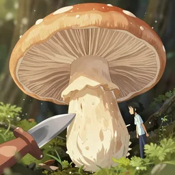 dissected mushroom with a mycelium maze inside, by yoshitaka amano, color grading, dramatic, macro view, clean cel shaded vector art. shutterstock. behance hd by lois van baarle, artgerm, helen huang, by makoto shinkai and ilya kuvshinov, rossdraws, illustration