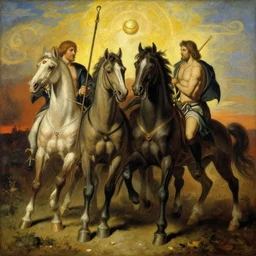 the four horsemen of the apocalypse, painting by tom of finland, gaston bussiere, craig mullins, j. c. leyendecker