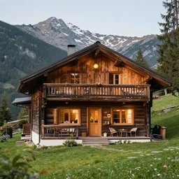 a beautiful mountain cabin