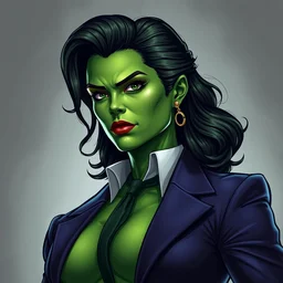 shehulk, wearing layer suit, attorney at law, full body portrait, marvelstudios, highly detailed, trending on twitter