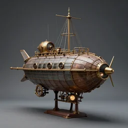steampunk airship, 35mm 8k product photo