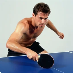 very sweaty man playing ping pong, cookbook photo, in 1 9 9 5, y 2 k cybercore, industrial low - light photography, still from a ridley scott movie