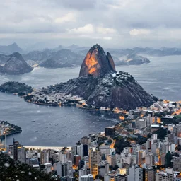 rio de janeiro pao de acucar's view, city snowing with a lot of snow, digital painting, artstation, concept art, craig mullins, breathtaking, 8 k resolution, extremely detailed, beautiful, establishing shot, artistic, hyperrealistic, octane render, cinematic lighting, dramatic lighting, masterpiece, light brazen, extremely detailed and beautiful face