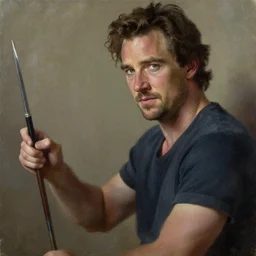 herry cavill, attractive male, painting by greg rutkowski