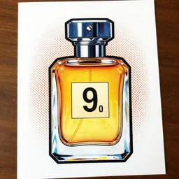 1 9 3 0 s perfume bottle ads, dot art on paper, ben - day, art du monde, roy lichtenstein, pop art, epic, masterpiece, detailed, 8 k