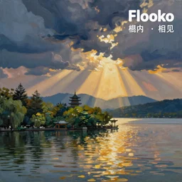 A painting of hangzhou, in the style of Flooko, acrylic art, detailed