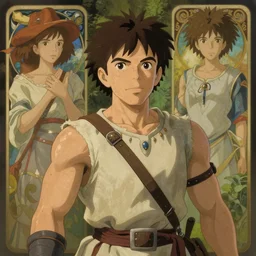 cute muscular tom holland wearing barbarian tunic, natural lighting, path traced, highly detailed, high quality, digital painting, by don bluth and ross tran and studio ghibli and alphonse mucha, artgerm