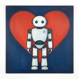 a robot in love, 8 k, centered, matte painting in the style of alexander jansson, mark ryan and kandinsky,