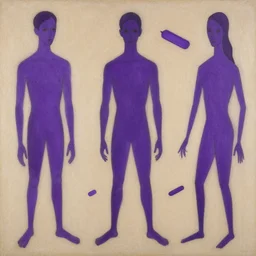 variations of the purple sinner. painting by paul klee