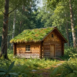 [ a log cabin in the forest ] [ van gogh ] [ render ]