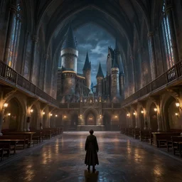 hogwarts cinematic great hall art, detailed epic illustration, darek zabrocki, unreal engine,