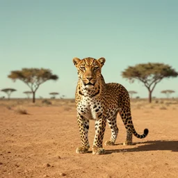 photo of a leopard on mars, by wes anderson