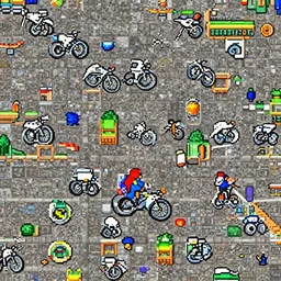 screenshot of a bicycle from the video game Super Mario 64