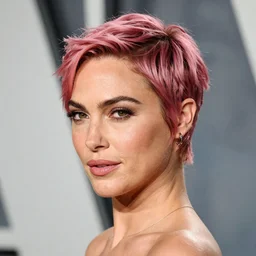 photo of a gorgeous Gal Gadot pink pixie cut hair by Mario Testino, detailed, award winning, Sony a7R