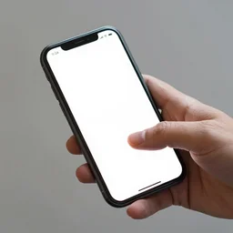 a photo realistic image a person getting out of a smartphone screen