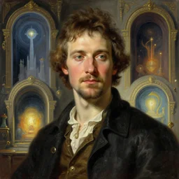 character concept portrait, portals to other worlds, digital painting, detailed, highly detailed, smooth, sharp focus, illustration by hubert robert, hugh ferriss