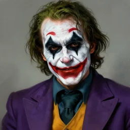 the batman wearing joker makeup, digital painting, amazing detail, artstation, cgsociety