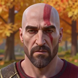 very beautiful portrait of walter white as kratos, smooth, perfect face, fantasy, character design by mark ryden and pixar and hayao miyazaki, sharp focus, concept art, harvest fall vibrancy, intricate detail, cinematic lighting, hyperrealistic, 3 5 mm, diorama macro photography, 8 k, 4 k