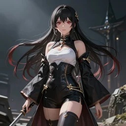 a female anime necromancer digital illustration beautiful, high resolution, photorealistic