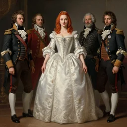 clothed, christina hendricks dressed as napoleon - bonaparte, baroque painting, intricate, elegant, highly detailed, centered, digital painting, artstation, concept art, smooth, sharp focus, illustration, artgerm, tomasz alen kopera, peter mohrbacher, donato giancola, joseph christian leyendecker, wlop, boris vallejo