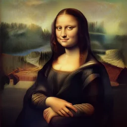 a painting of Hatsune Miku in Mona Lisa style by Leonardo da Vinci