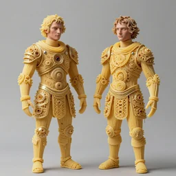 siamese twins made of spaghetti, 7 0 mm, wide angle, intricate armor made of fractals of spaghetti, by giuseppe arcimboldo and ambrosius benson, renaissance, a touch of beksinski, realistic