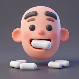how it feels to chew 5 gum, concept art, trending on artstation 3 d.