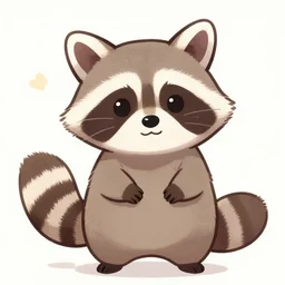 a cute anime racoon