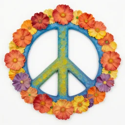 love and peace and flower power by Greg Craola Simkins , masterpiece