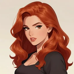 a beautiful comic book illustration of a pretty red-headed woman by Jerome Opeña, featured on artstation