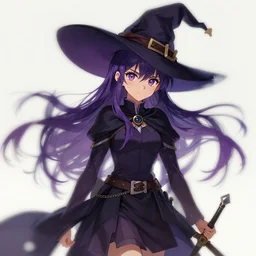 a young witch, fantasy, digital painting, trending on artstation, concept art, illustration, art by akihiko yoshida in his bravely default style.