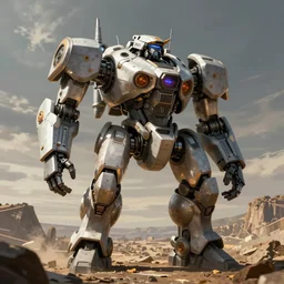 a concept art of a ford combat mech, artstation