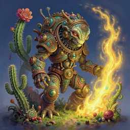 creature sushi roots cactus elemental flush of force nature micro world fluo light deepdream a wild amazing steampunk baroque ancient alien creature, intricate detail, colorful digital painting that looks like it is from borderlands and by feng zhu and loish and laurie greasley, victo ngai, andreas rocha, john harris