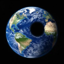 blackhole illustration from earth, unreal engine