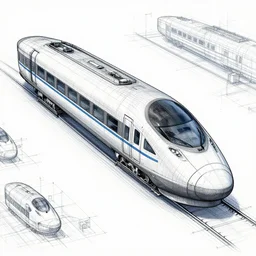 blueprints for a nuclear powered train, high detail