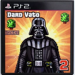 darth vader in gta 2, game screenshot, ps 2, topdown, pixelart