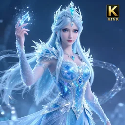 beautiful ice queen warrior with ice powers artgerm anne stokes highly detailed 8 k hdr smooth sharp focus high resolution award - winning photo photorealistic