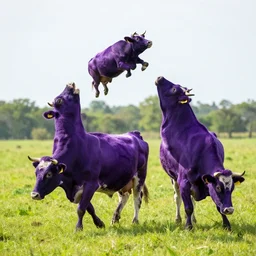 Purple Tornadoes lifting cows