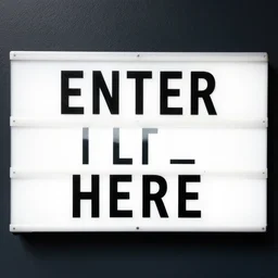 photograph of a board with 'ENTER HERE' text