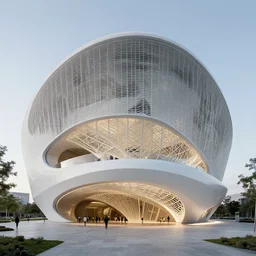museum design by zaha hadid, highly detailed, high quality