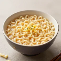 a microscopic image of a bowl of ramen noodles, award - winning digital art