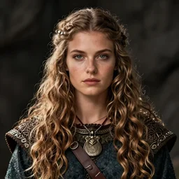 portrait of a beautiful Viking model By Emmanuel Lubezki
