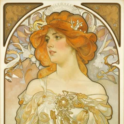 a portrait in the style of anna dittmann and loish and alphonse mucha.