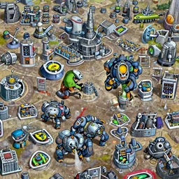 a StarCraft 2 zergling attacking a Terran marine,  zergling attacking a Terran marine, creep, overlord, command center, planetary fortress, action shot, supply depots, engineering bay, barracks, factory, siege tanks, starport, studio Ghibli, Pixar and Disney animation, sharp, Rendered in Unreal Engine 5, anime key art by Greg Rutkowski, Bloom, dramatic lighting