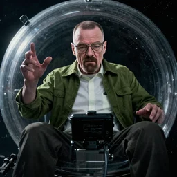 still of a breaking bad episode where walter white is trapped in outer space, cinematic