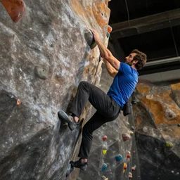 Abraham Lincoln climbing rocks indoors gym