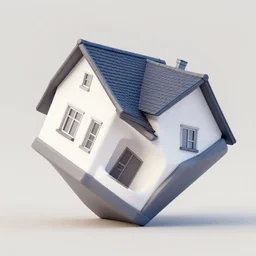 a house rotated 45 degrees