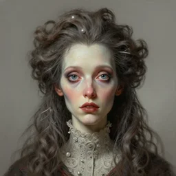 portrait of a weird and eccentric artist, intricate, elegant, highly detailed, ray tracing, digital painting, artstation, concept art, smooth, sharp focus, illustration, art by artgerm and greg rutkowski and alphonse mucha, 8 k