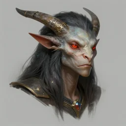 a highly detailed headshot portrait of a fantasy creature concept art